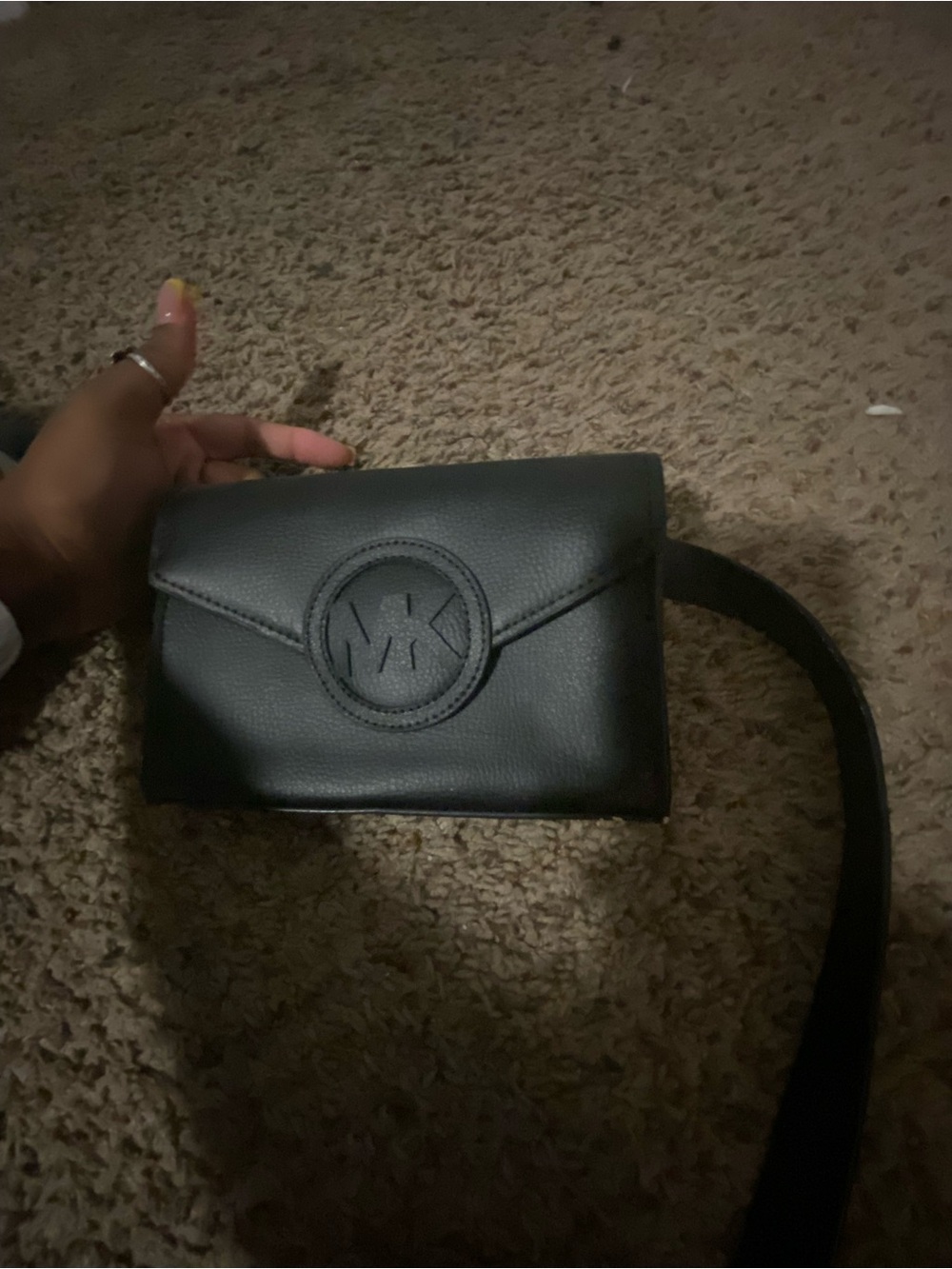 Michael Kors Black Leather Fanipack
